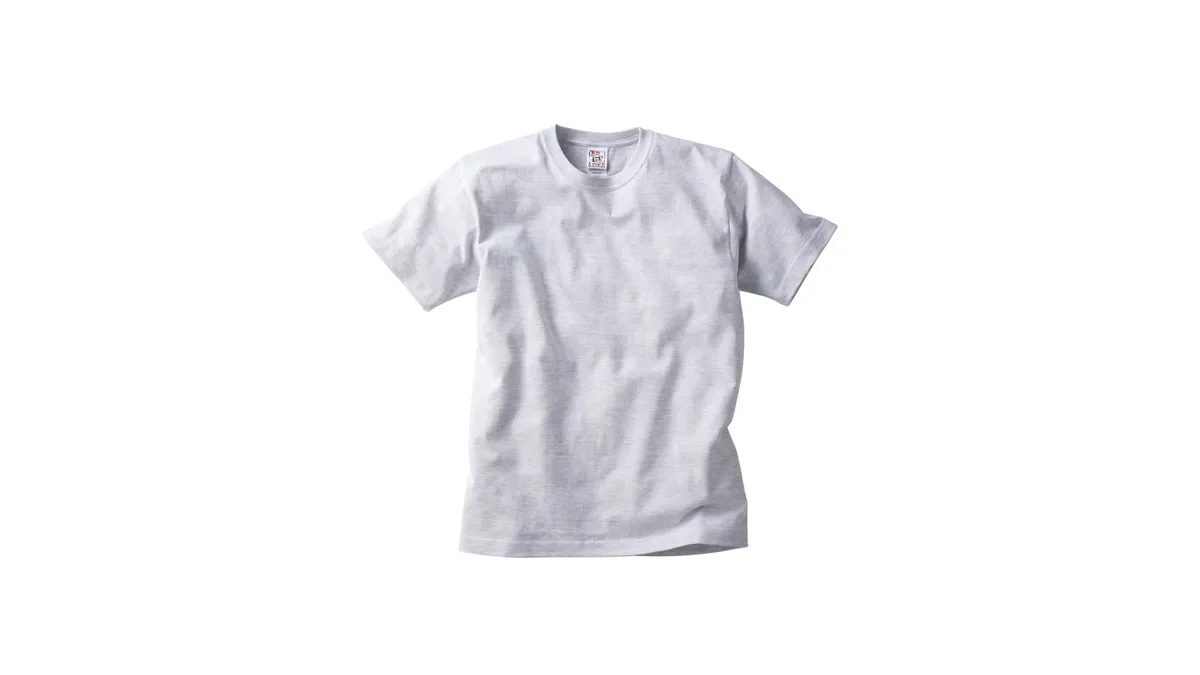 厚手コットンTシャツの平置き